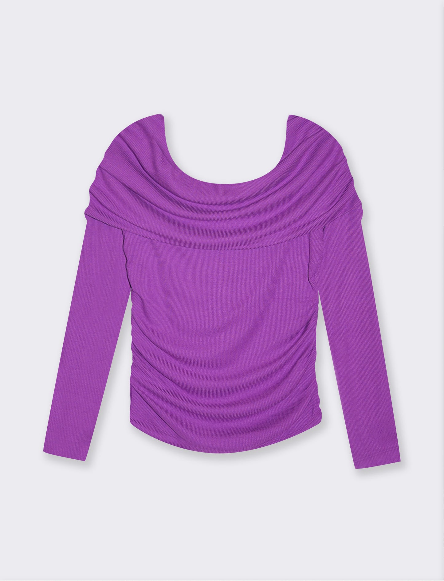 T-shirt off shoulder da donna - Viola