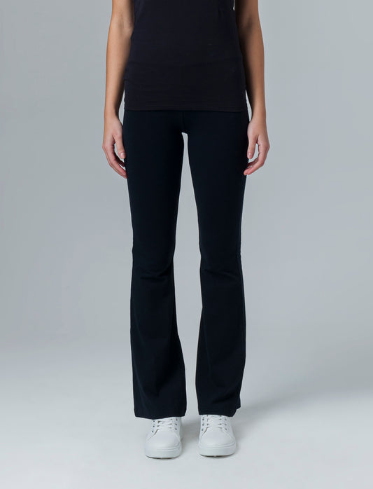 Legging basico flare da donna - Nero