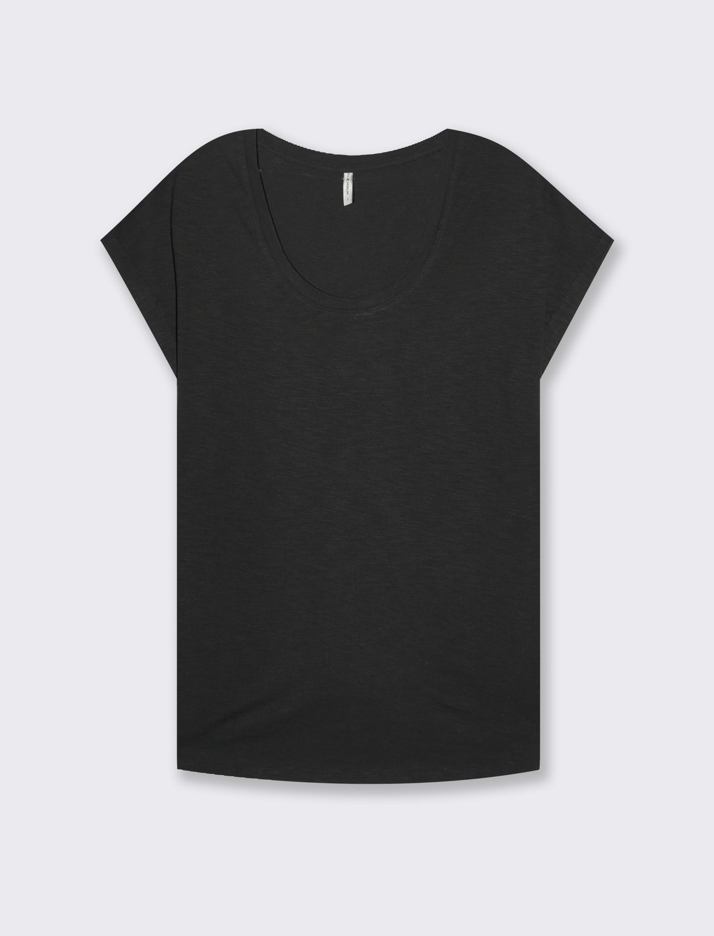 Woman's cuffed sleeve t-shirt - Black