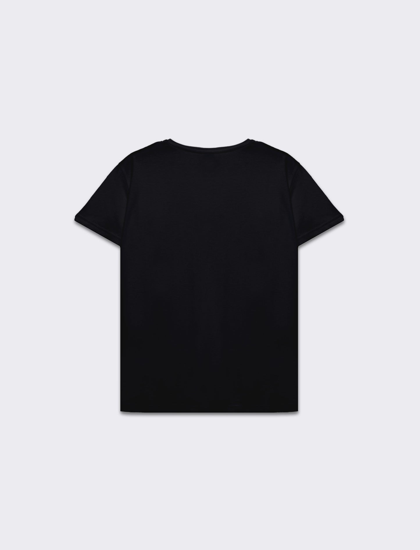 T-shirt scollo a v da donna - Nero