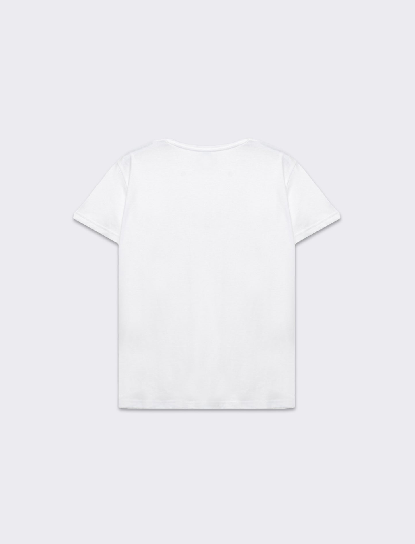 T-shirt scollo a v da donna - Bianco