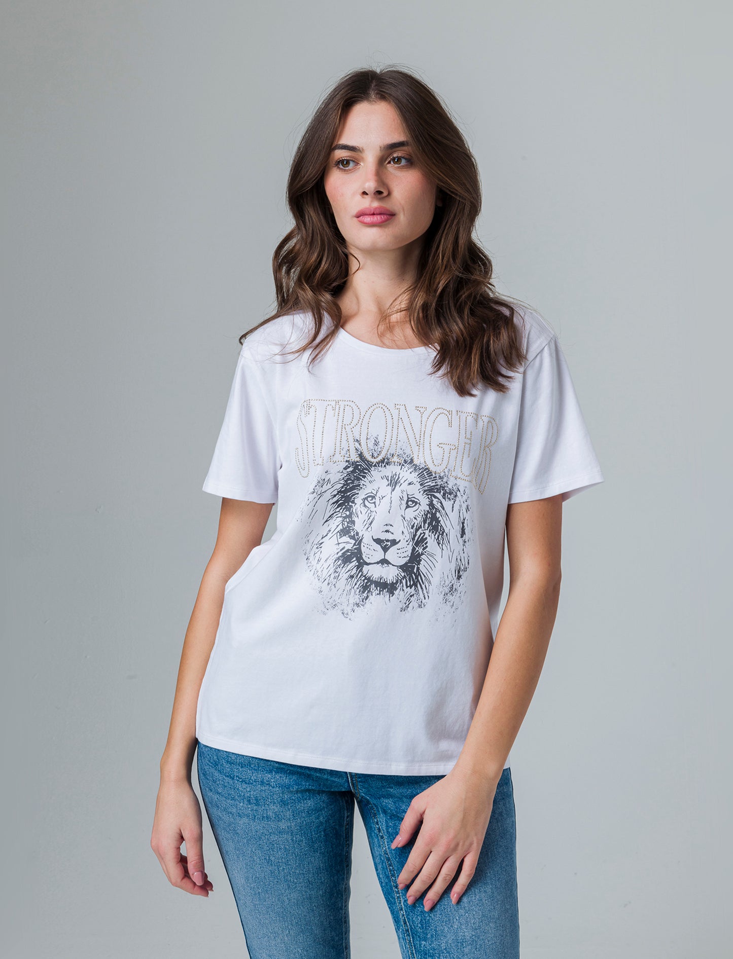 T-shirt manica corta stampata da donna - var 1