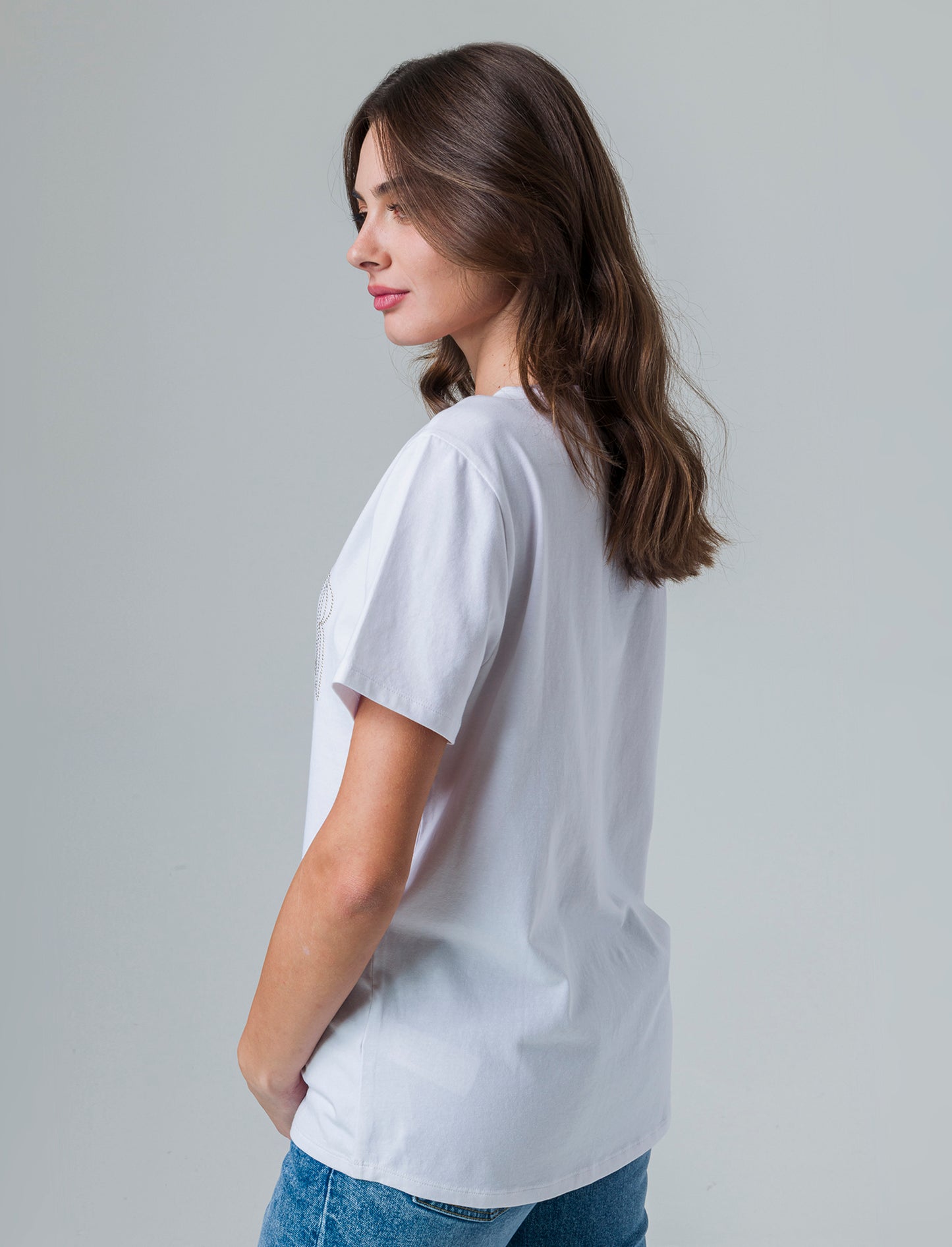 T-shirt manica corta stampata da donna - var 1
