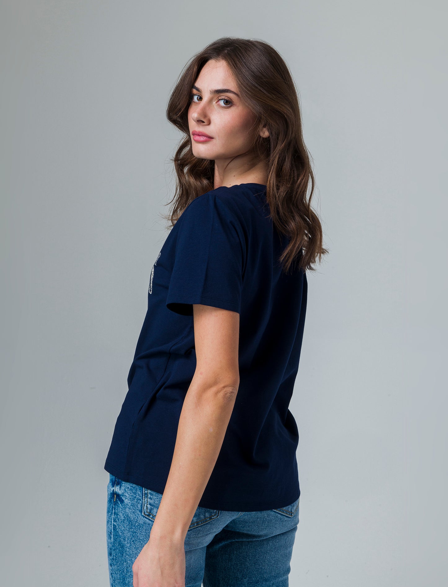 T-shirt manica corta stampata da donna - var 2