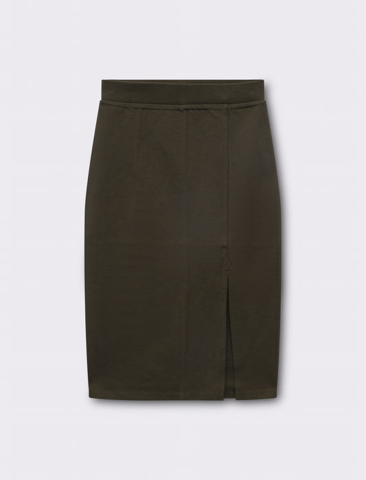 Woman's basic midi skirt for everyday wear - Green