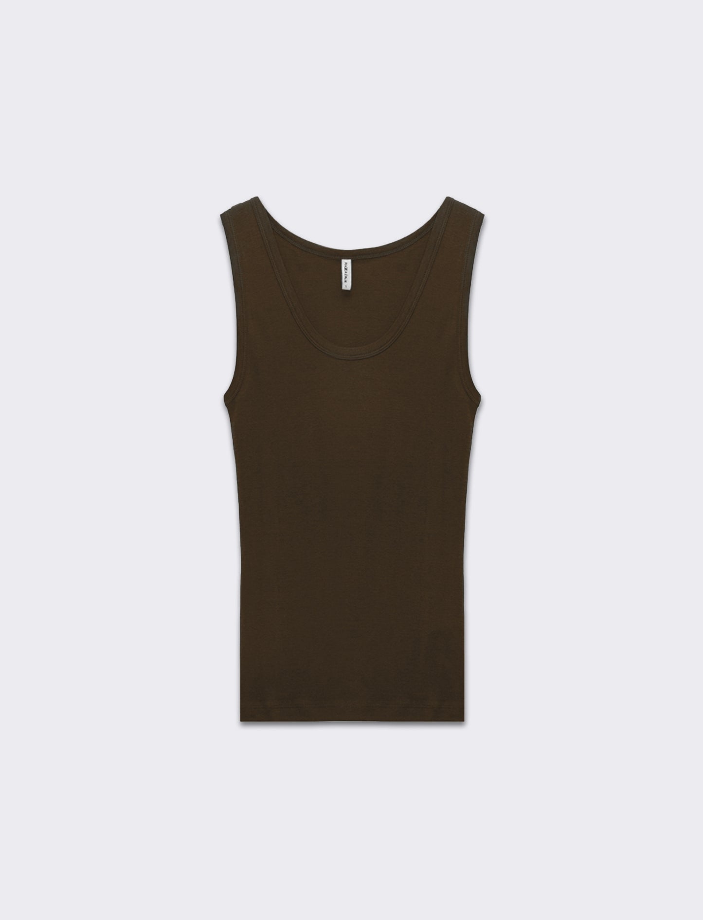 Top canottiera basico da donna - Marrone tabacco