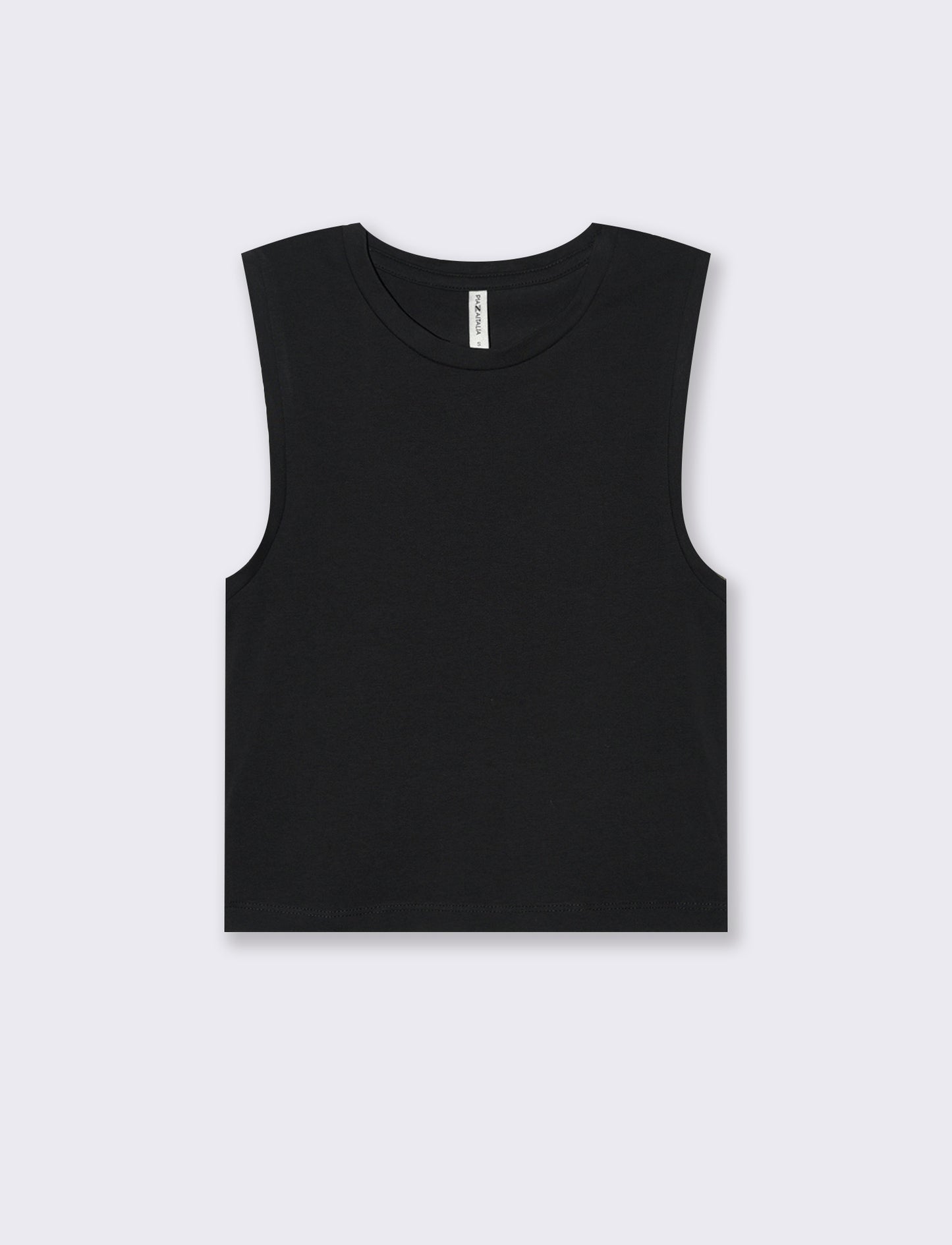 Top canottiera crop da donna - Nero