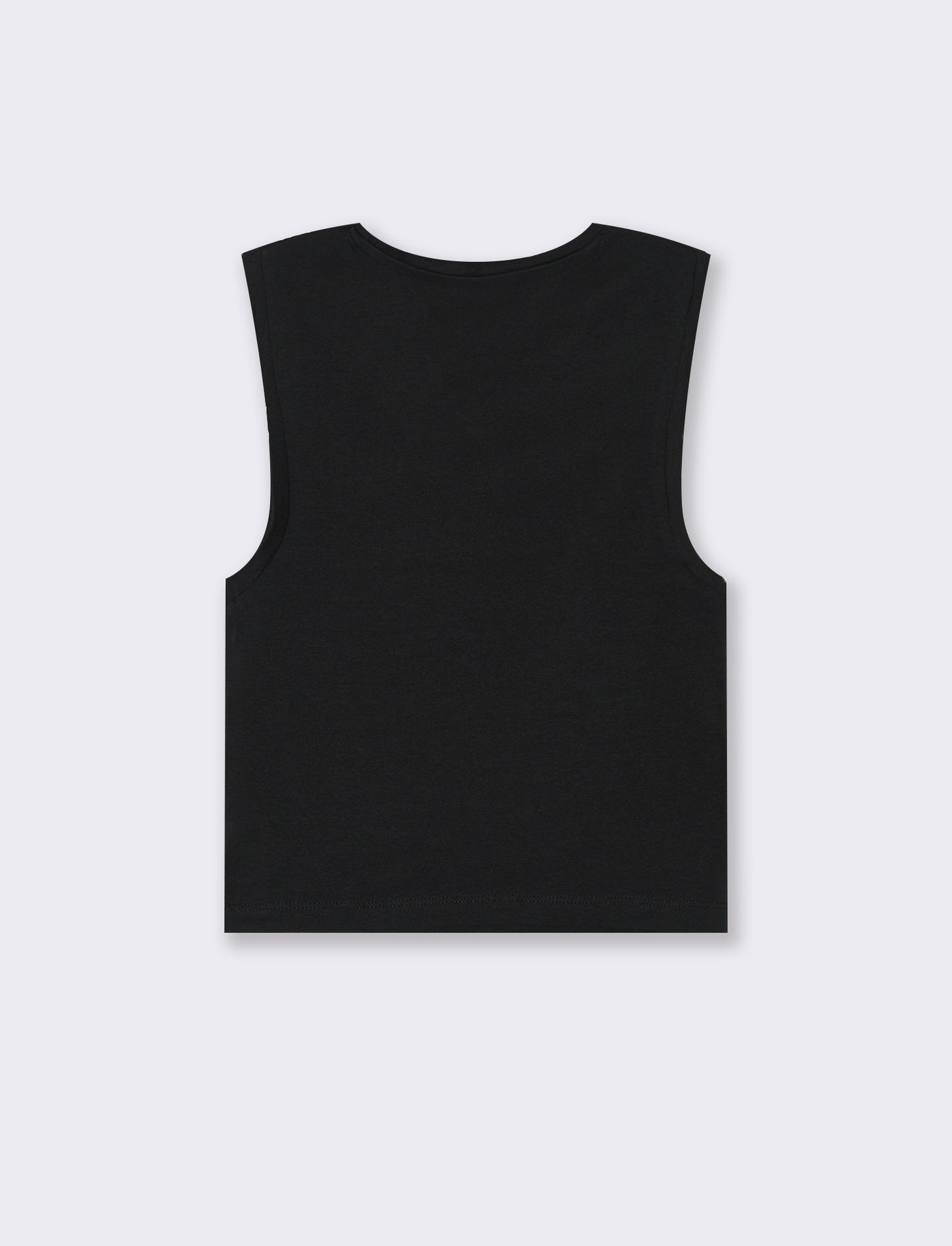 Top canottiera crop da donna - Nero