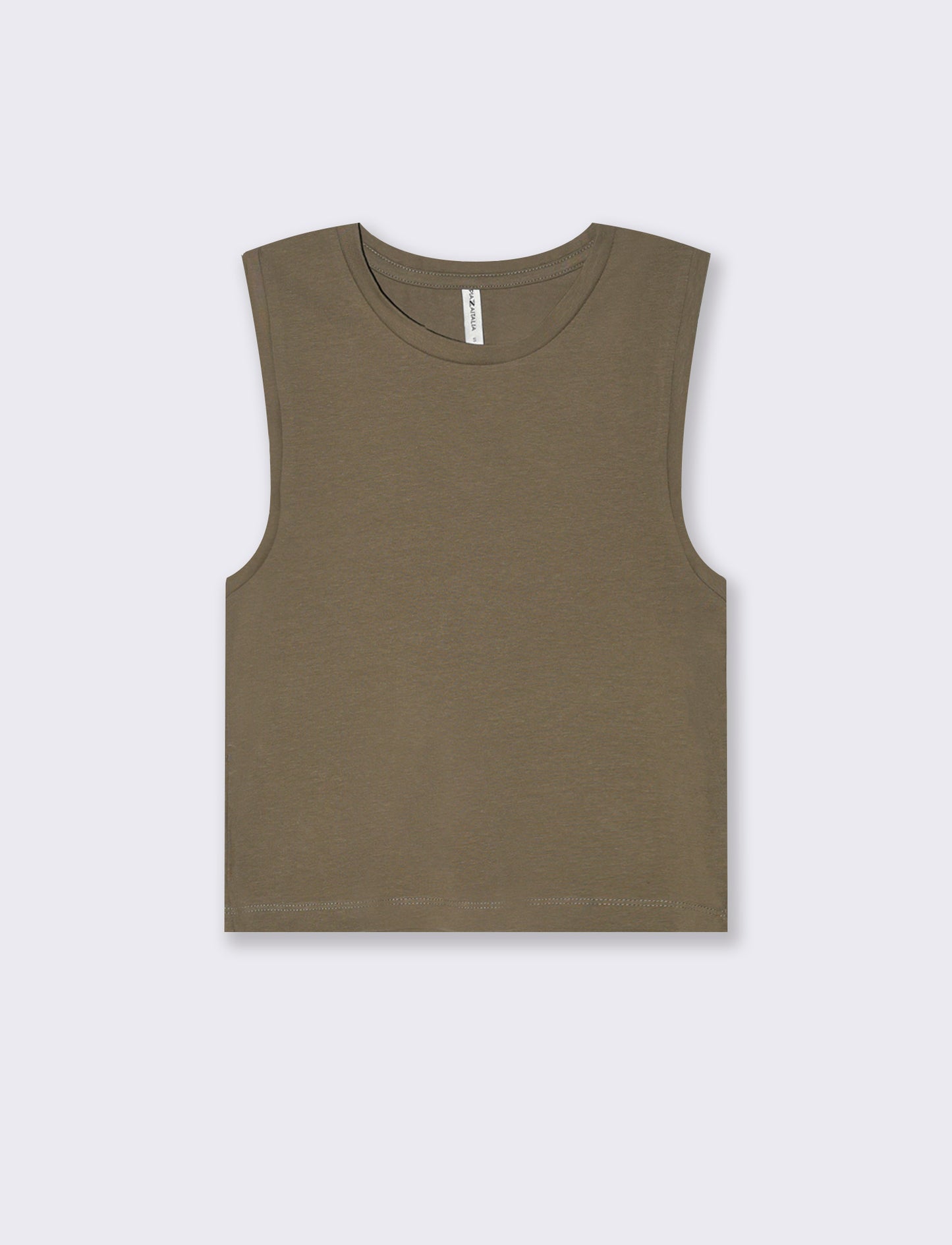 Top canottiera crop da donna - Verde salvia