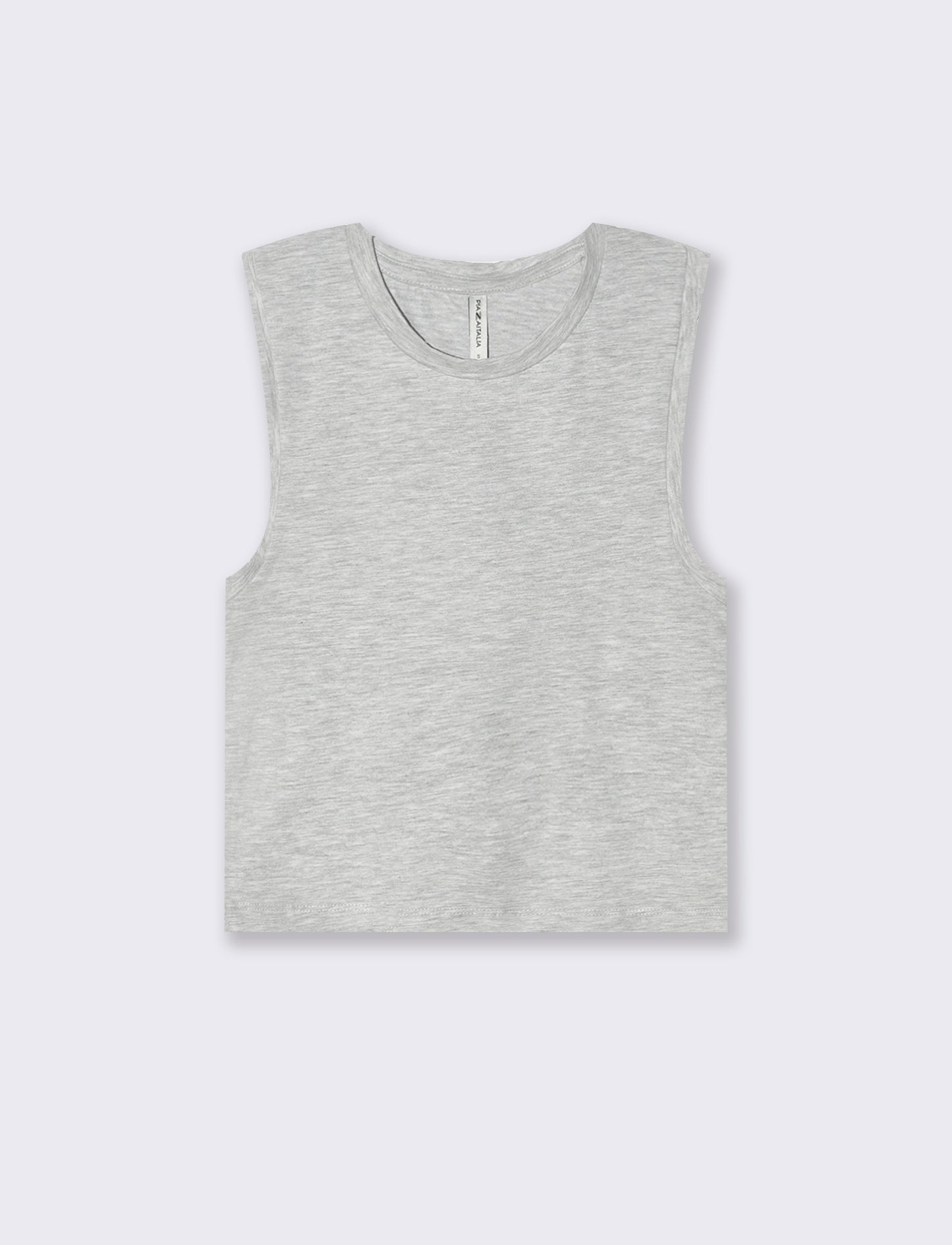 Top canottiera crop da donna - Grigio chiaro