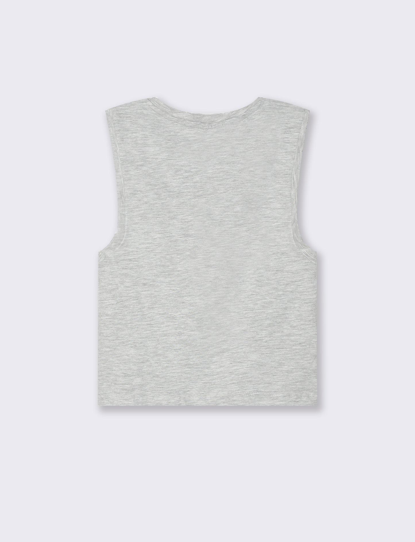 Top canottiera crop da donna - Grigio chiaro