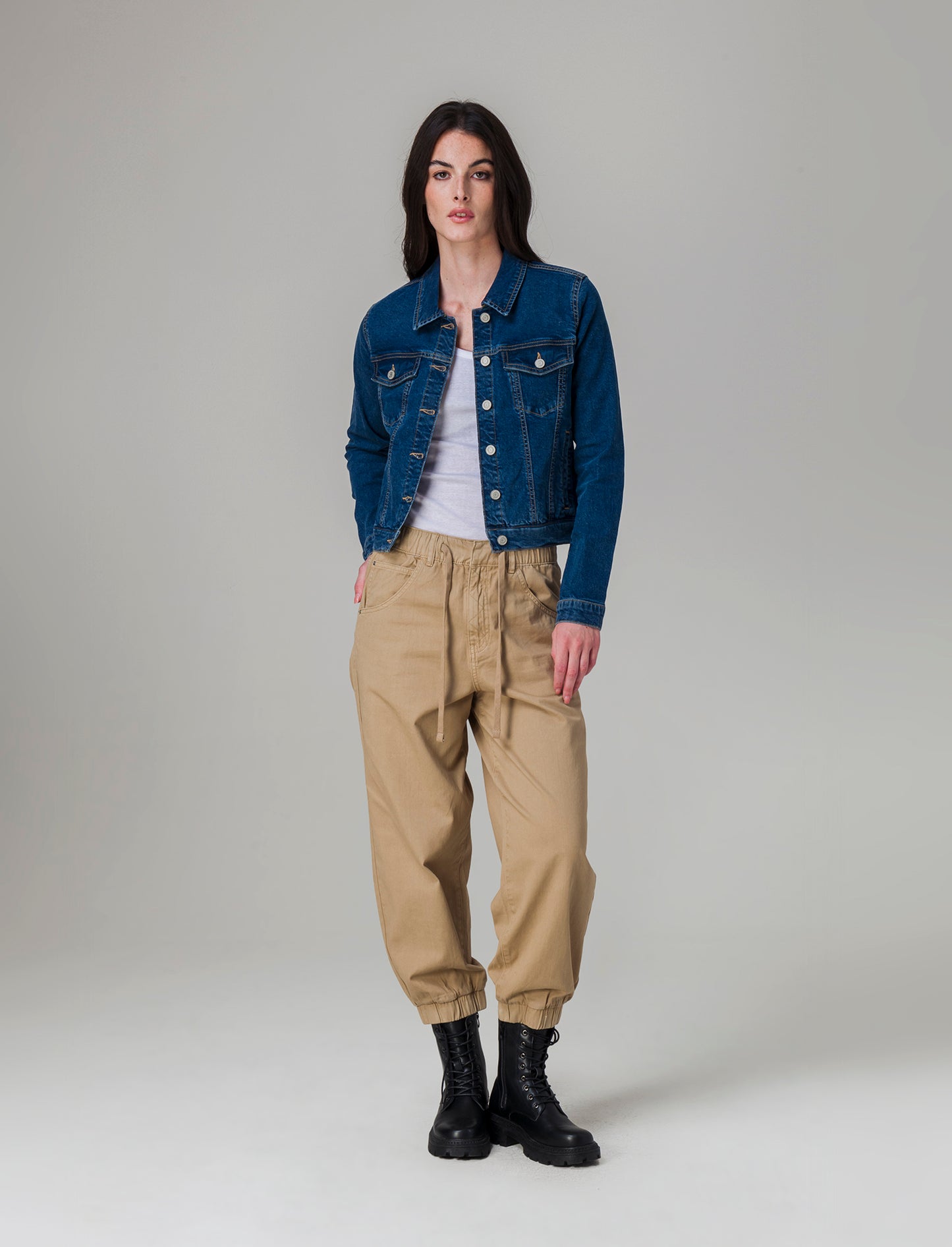 Pantalone a palloncino da donna - Beige fieno