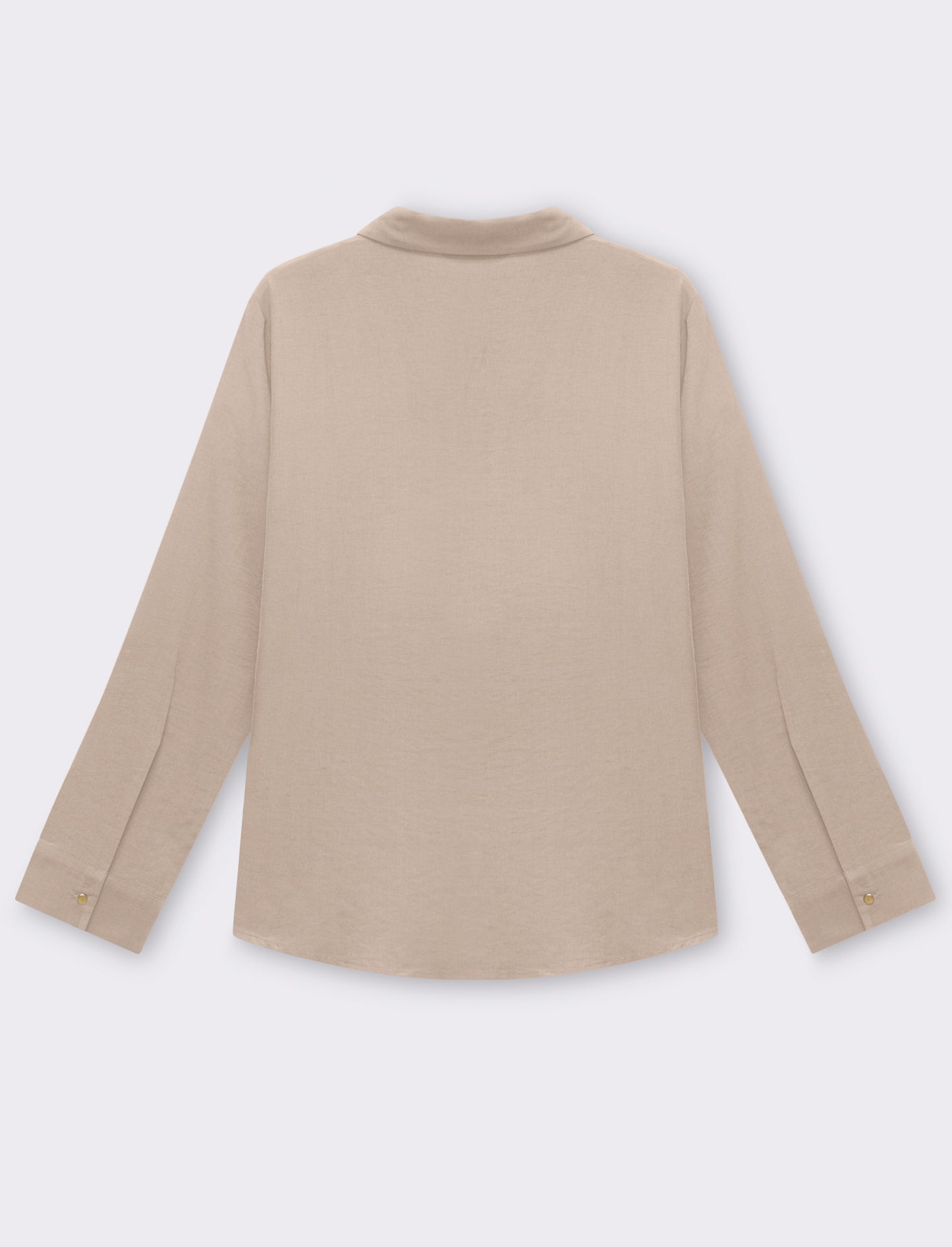 Woman's basic shirt with chest pockets - Brown