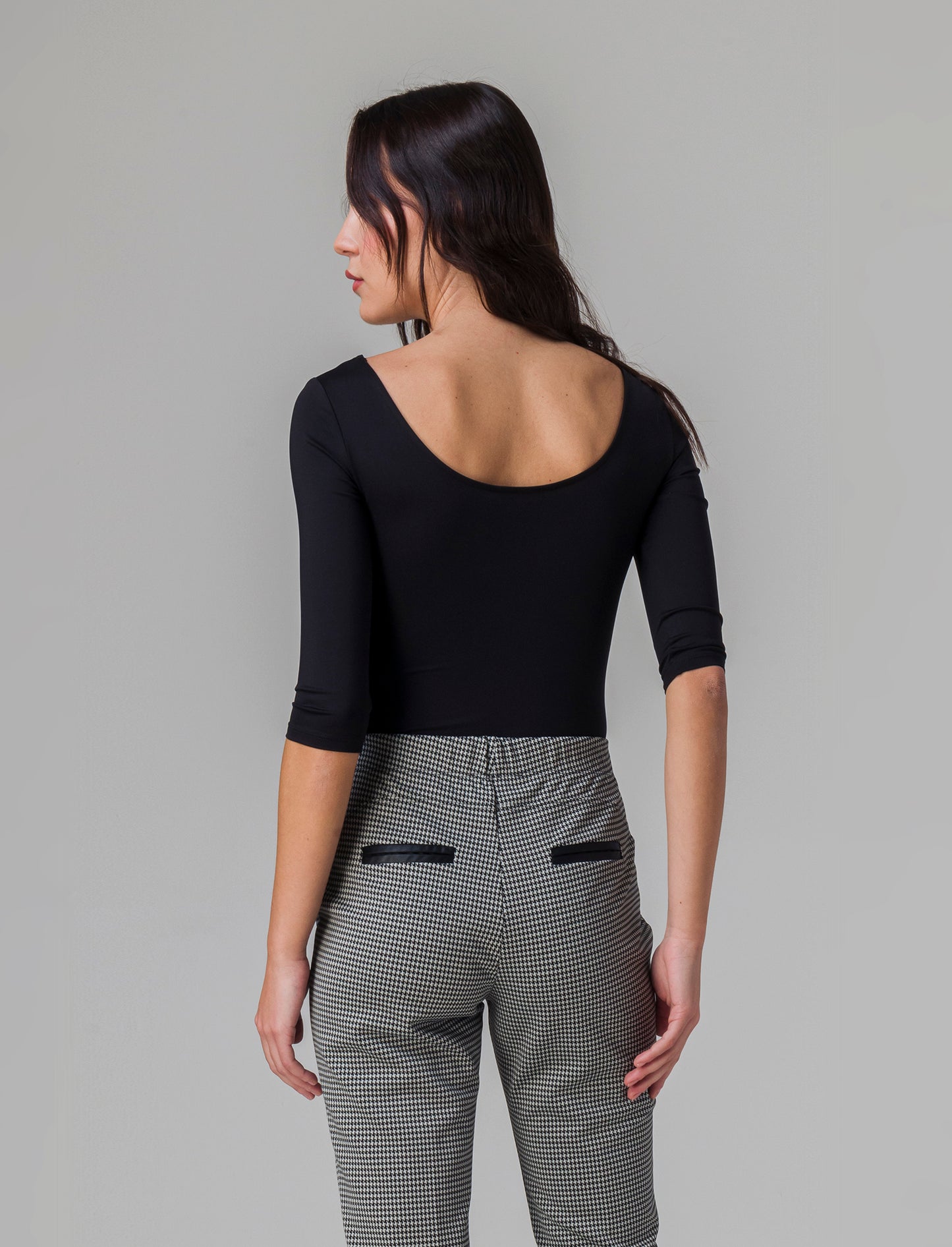 Body mezzamanica da donna - Nero