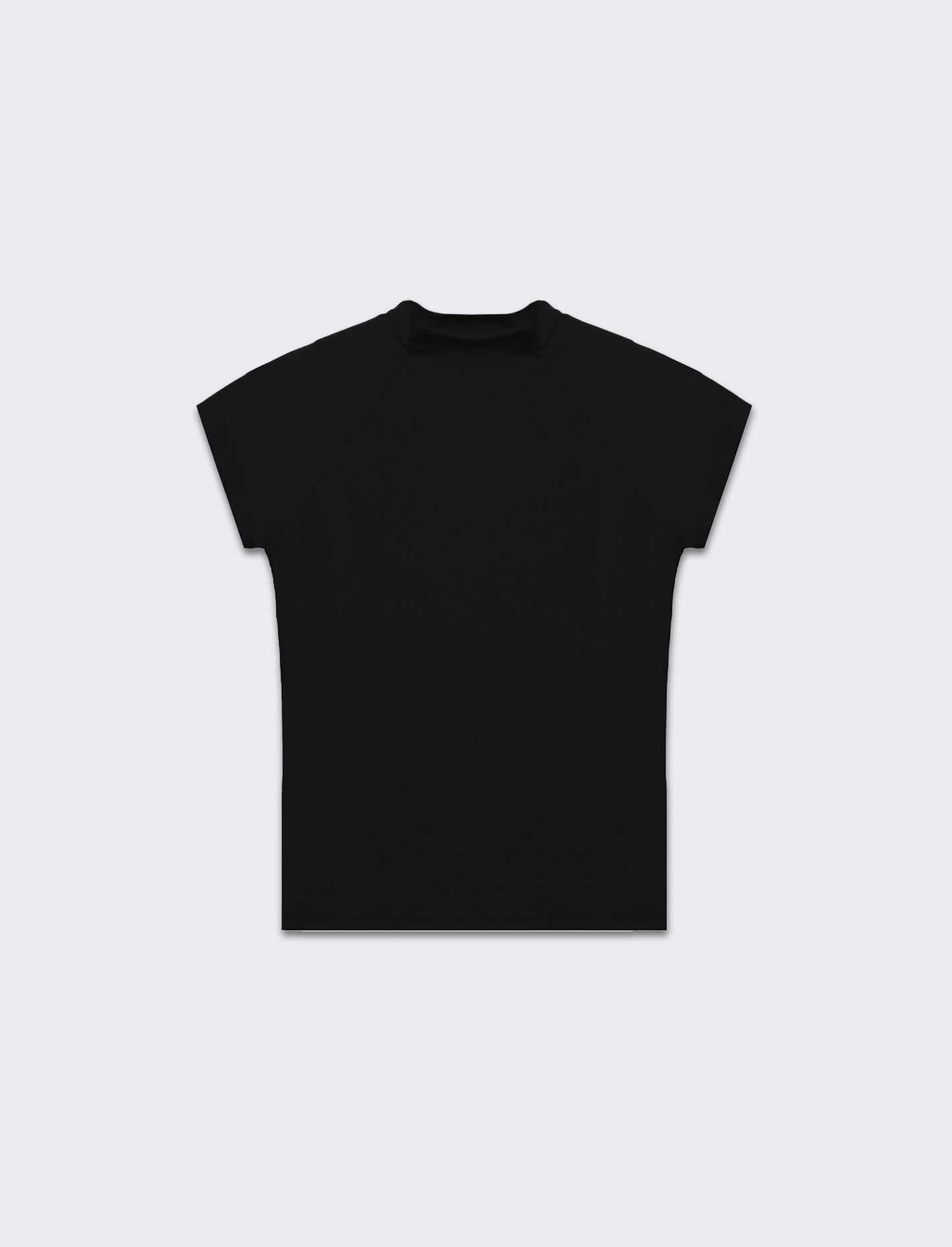 T-shirt mezzo collo da donna - Nero