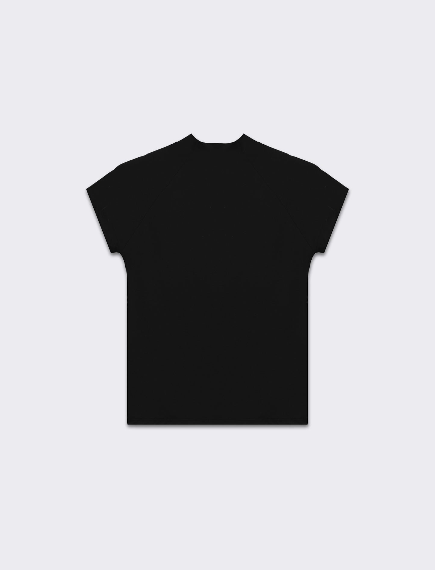 T-shirt mezzo collo da donna - Nero