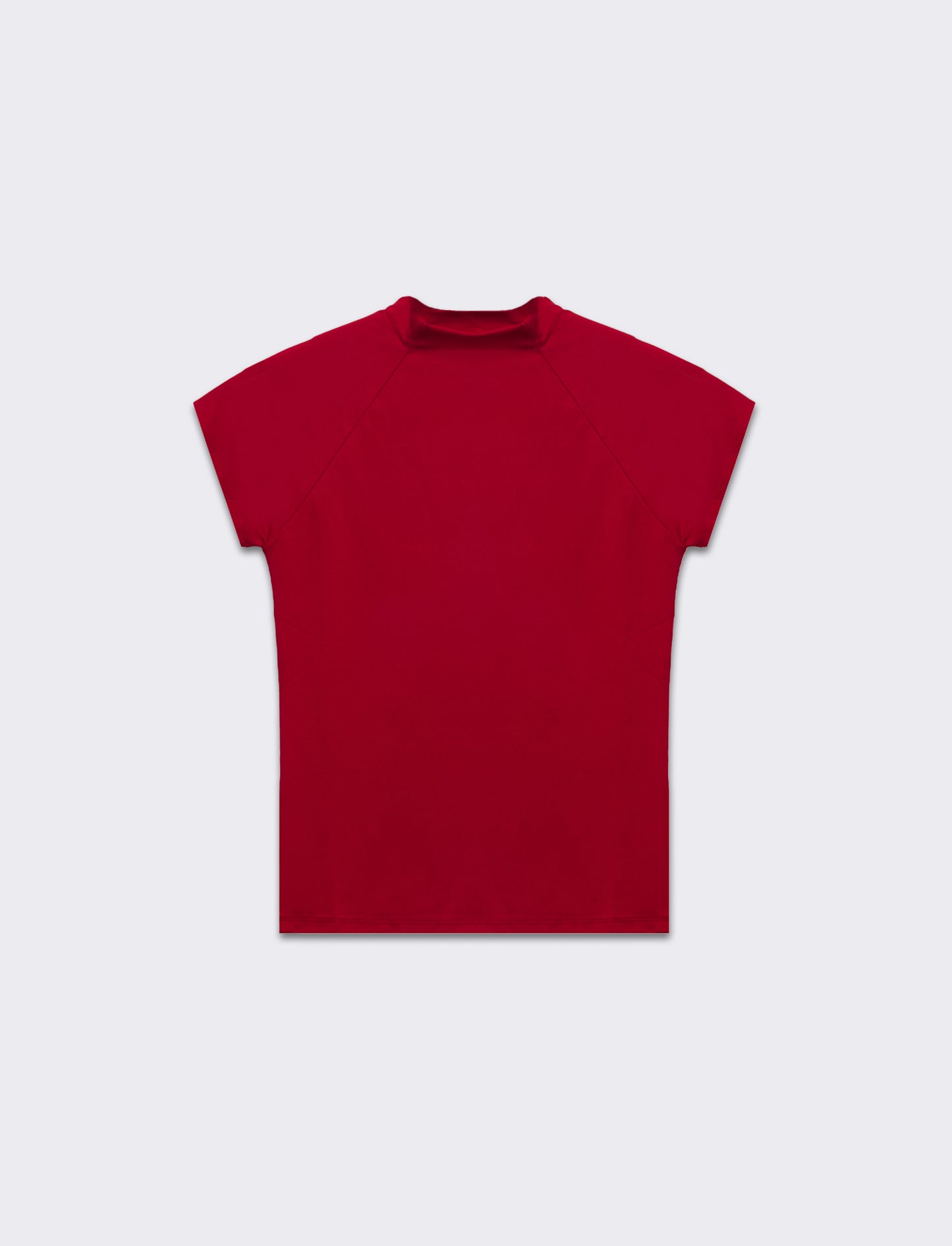 T-shirt mezzo collo da donna - Rosso