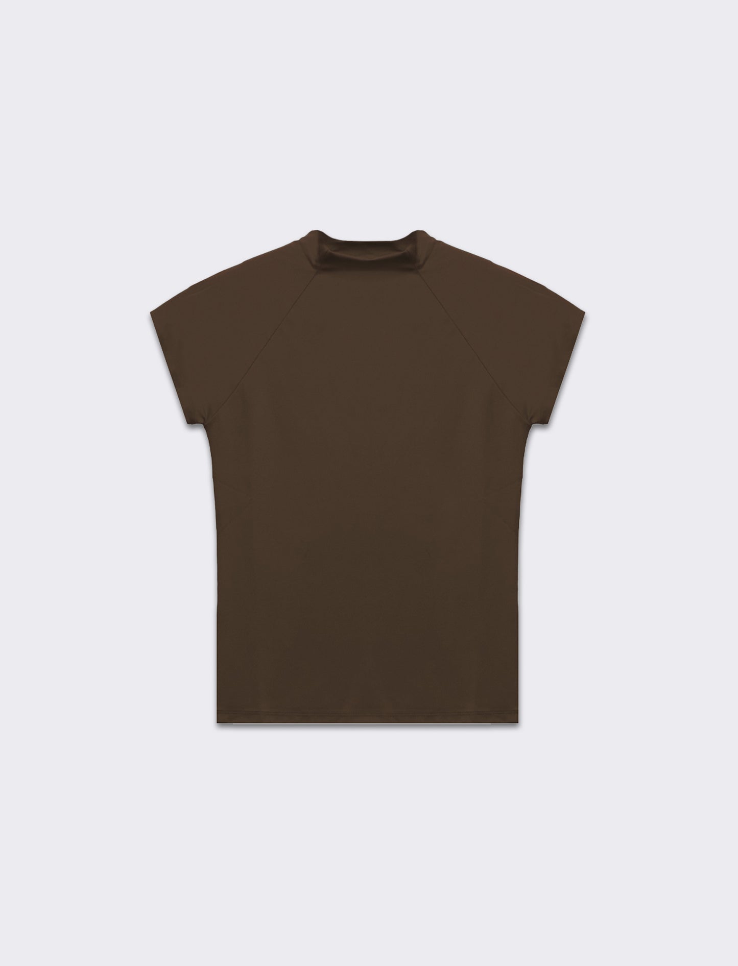 T-shirt mezzo collo da donna - Marrone tabacco