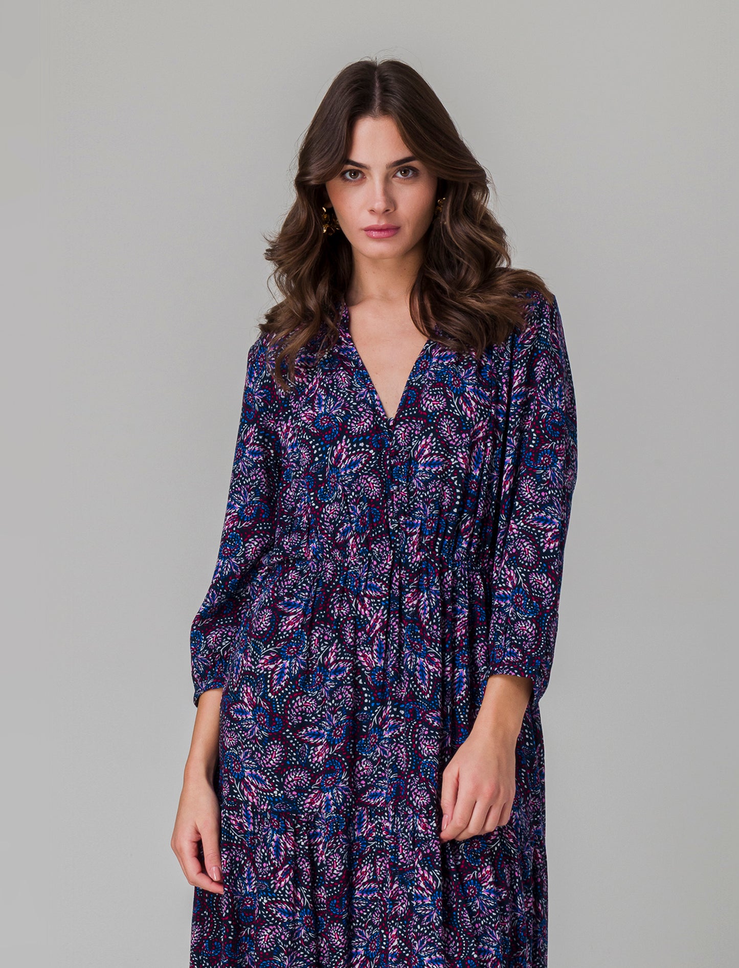 Vestito lungo con cintura da donna - var 1