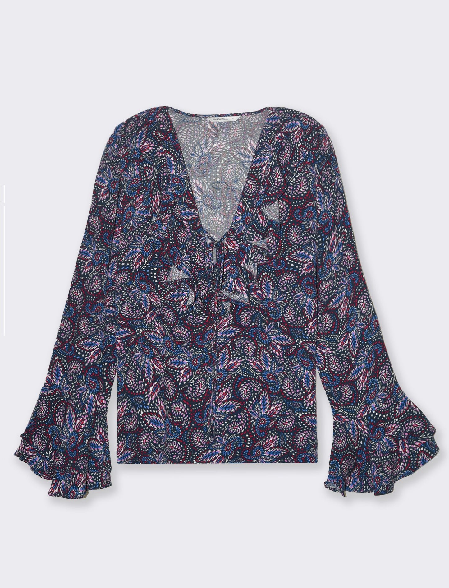 Casacca stampata con rouches da donna - var 1