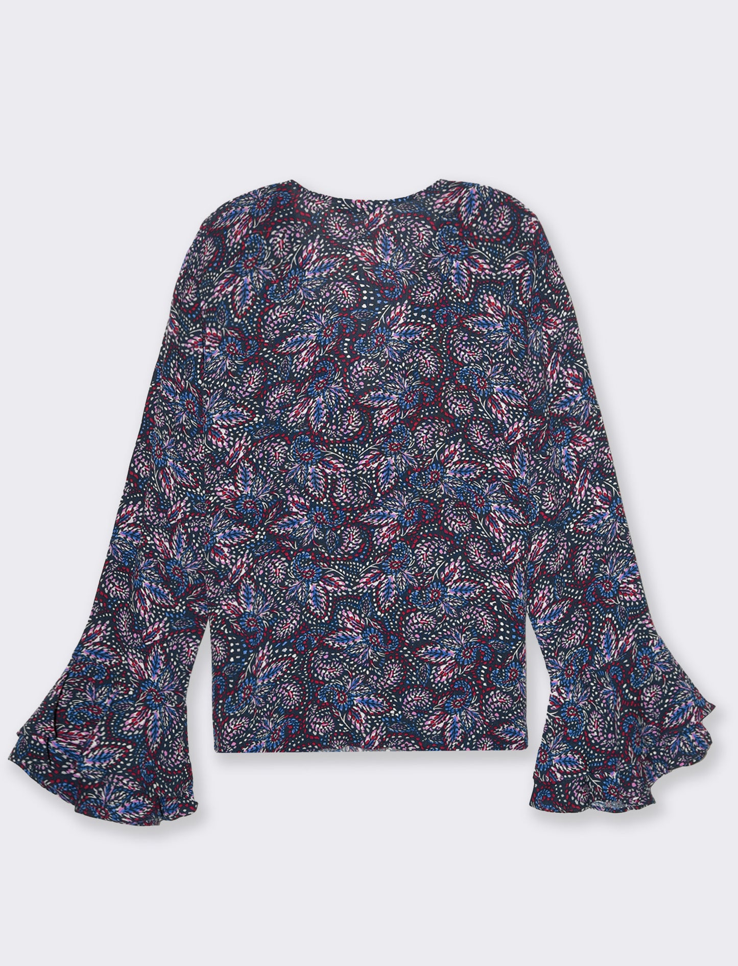 Casacca stampata con rouches da donna - var 1