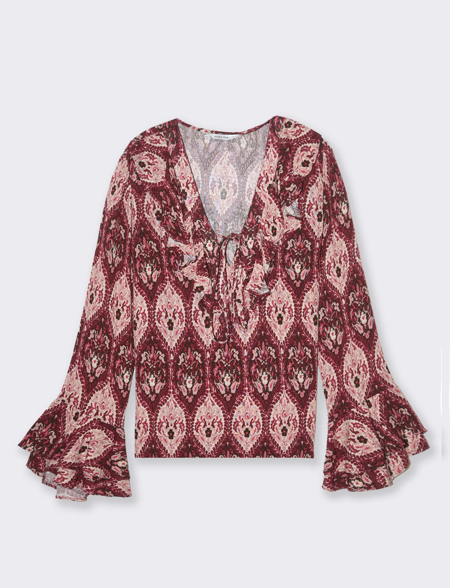 Casacca stampata con rouches da donna - var 2