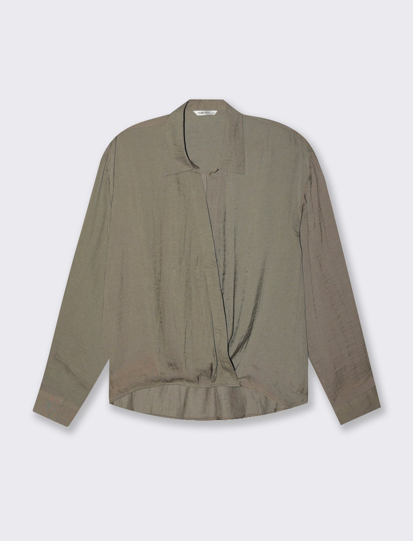 Woman's long sleeve cascading cardigan - Green