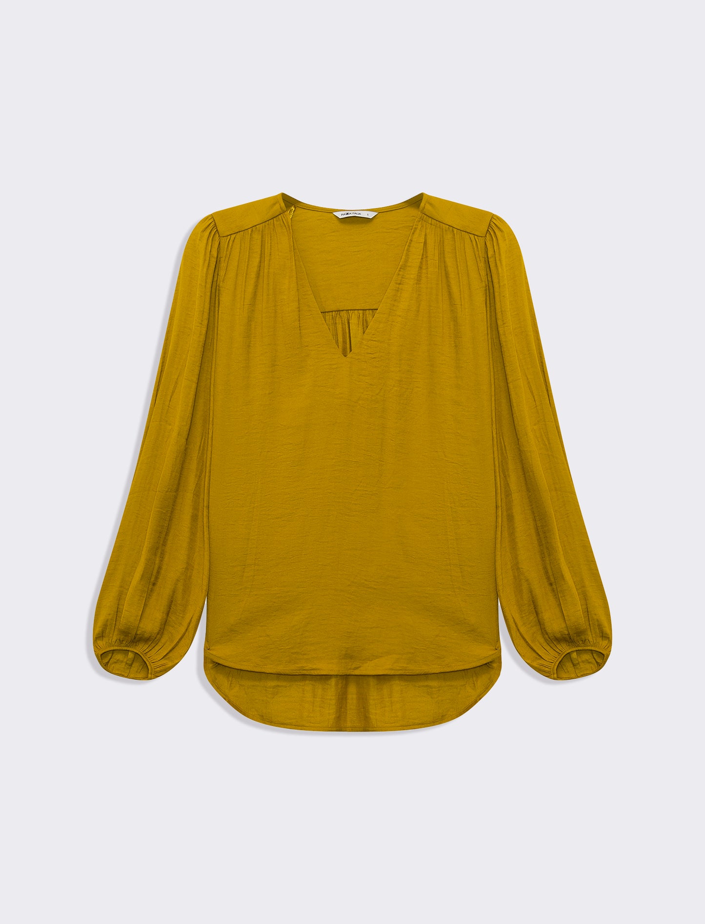 Woman's long sleeve cascading cardigan - Yellow