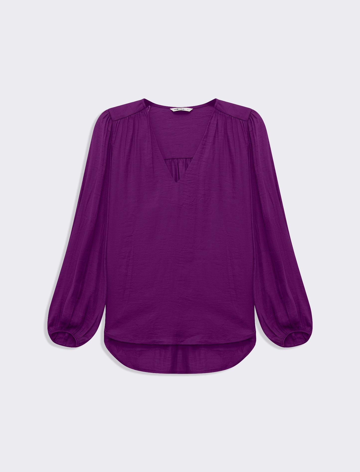 Woman's long sleeve cascading cardigan - Purple