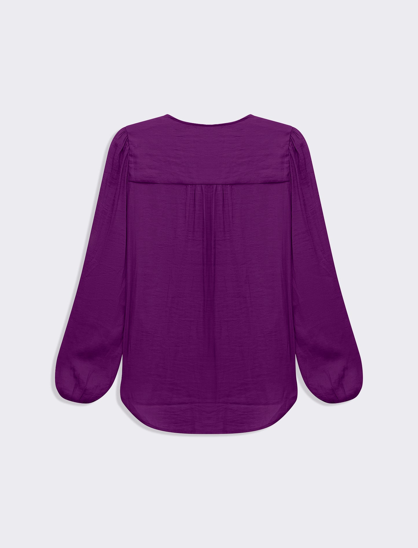Woman's long sleeve cascading cardigan - Purple