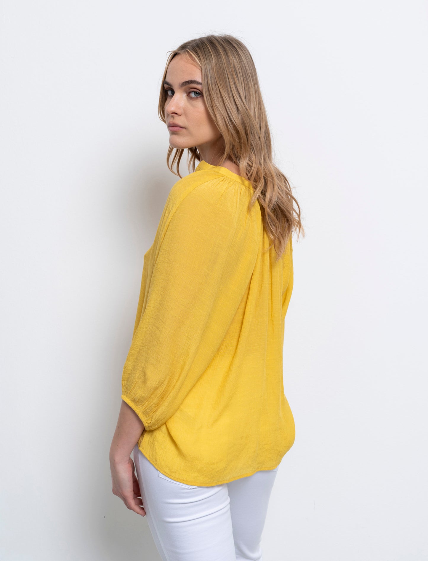 Casacca con manica a 3/4 da donna - Giallo