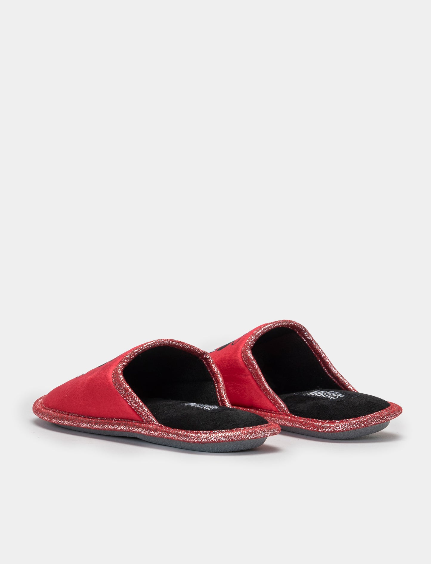 Pantofola in tessuto con stampa Minnie - Rosso