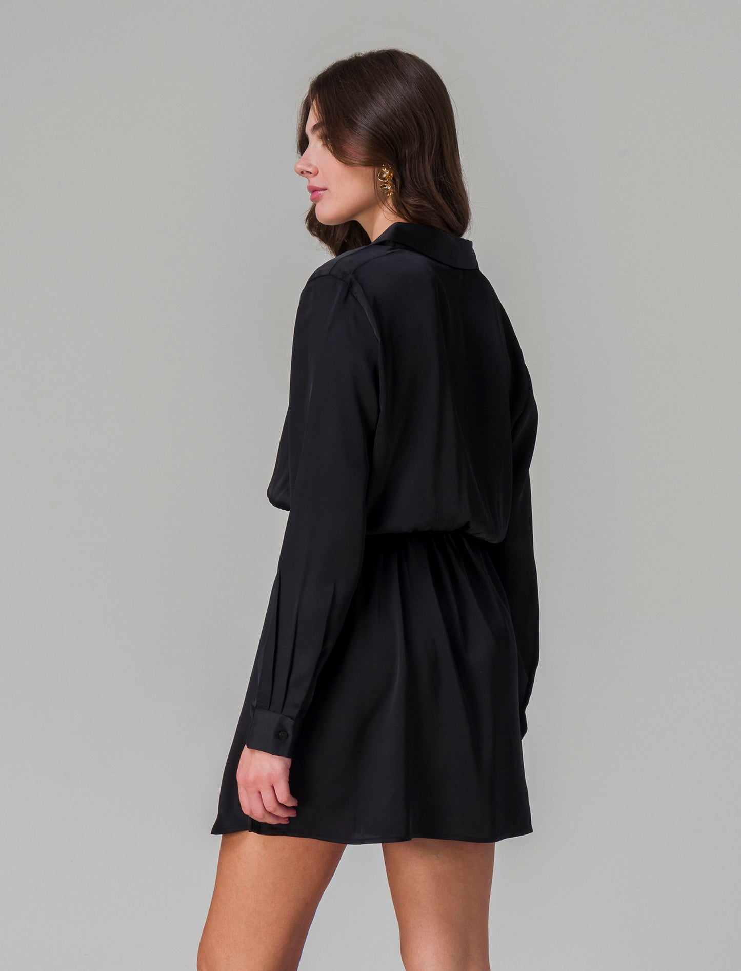 Vestito chemisier da donna - Nero