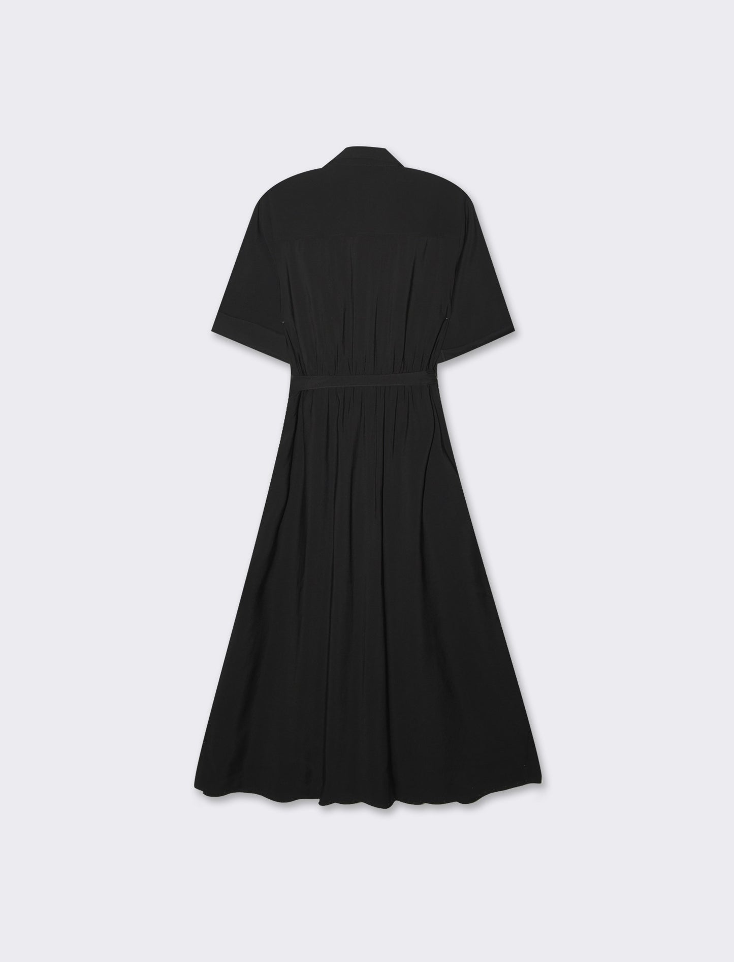 Vestito chemisier con cintura da donna - Nero