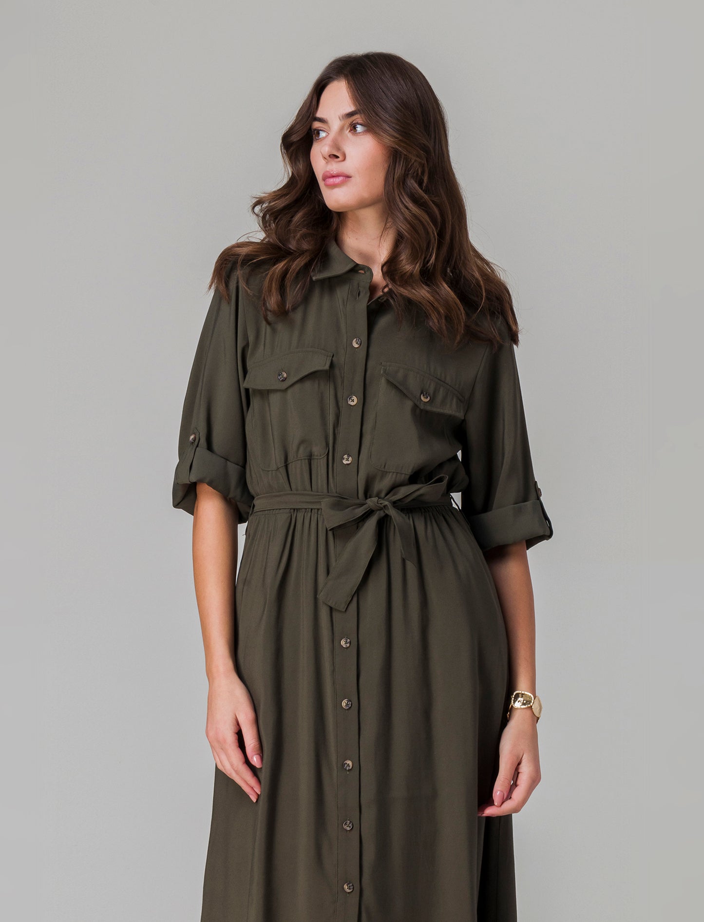 Vestito chemisier con cintura da donna - Ve.milit.