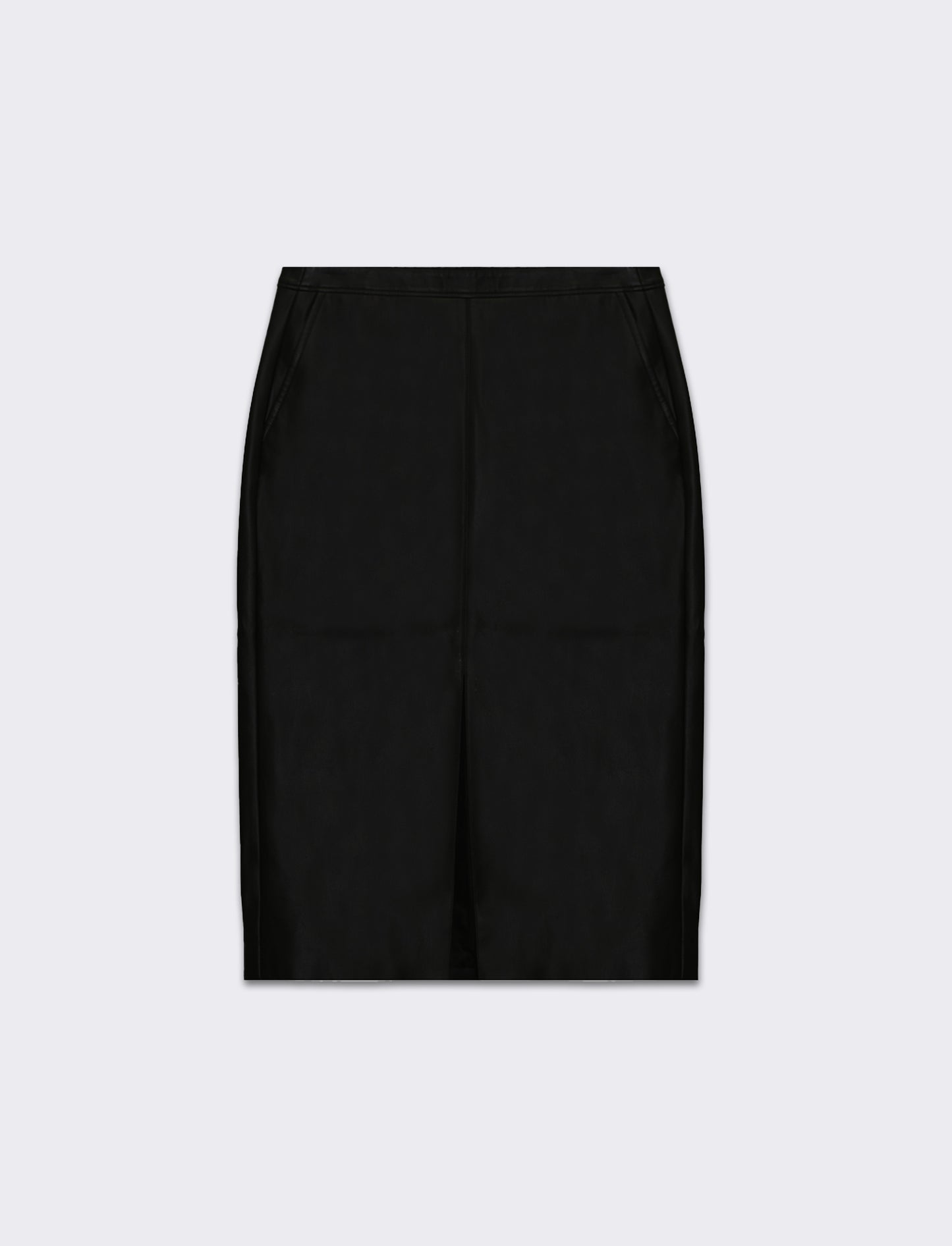 Woman's faux leather midi skirt - Black