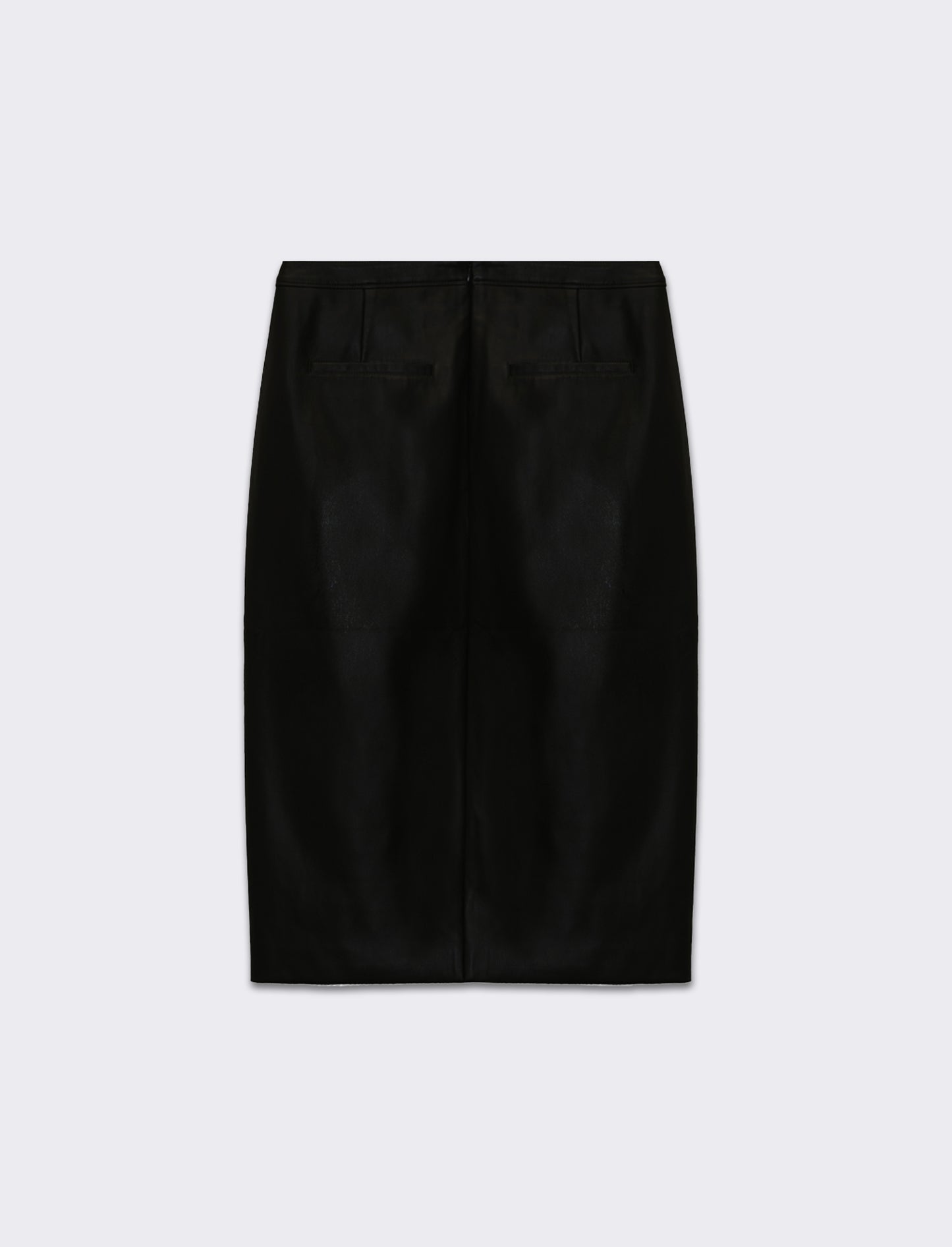 Woman's faux leather midi skirt - Black