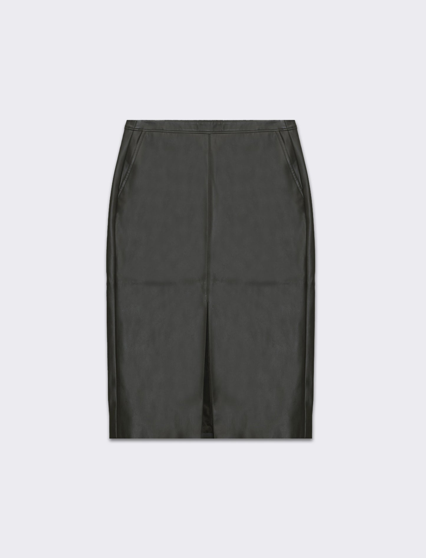 Longuette similpelle da donna - Verde militare