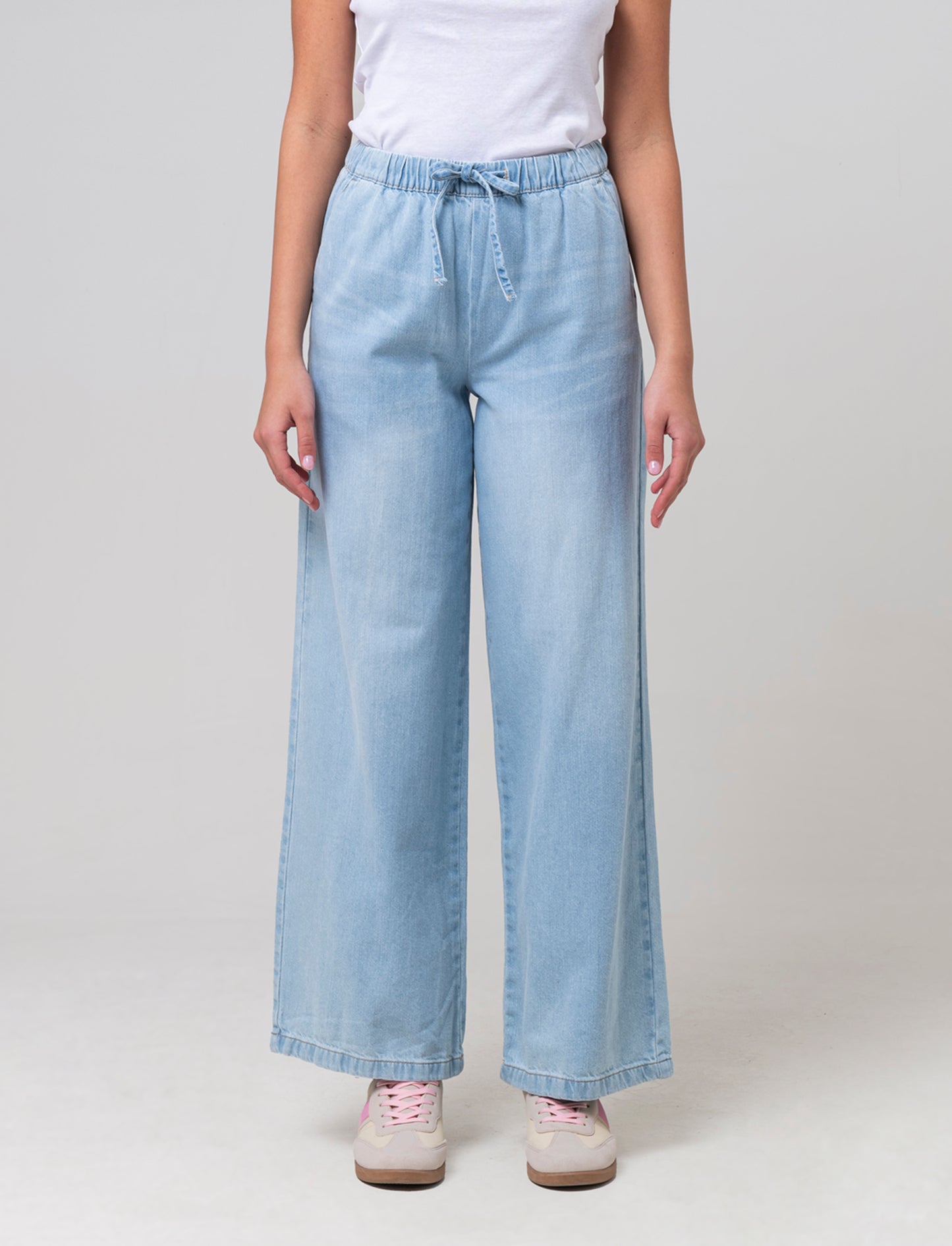 Jeans con coulisse da donna - Denim