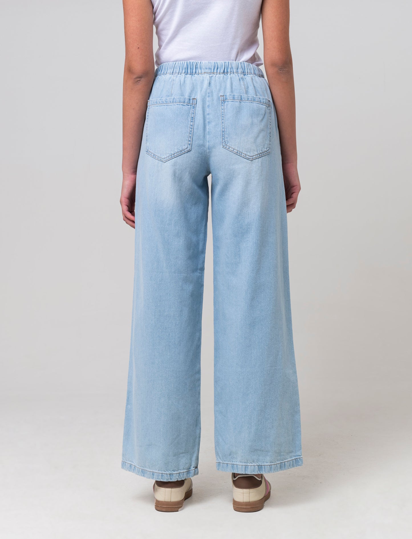 Jeans con coulisse da donna - Denim