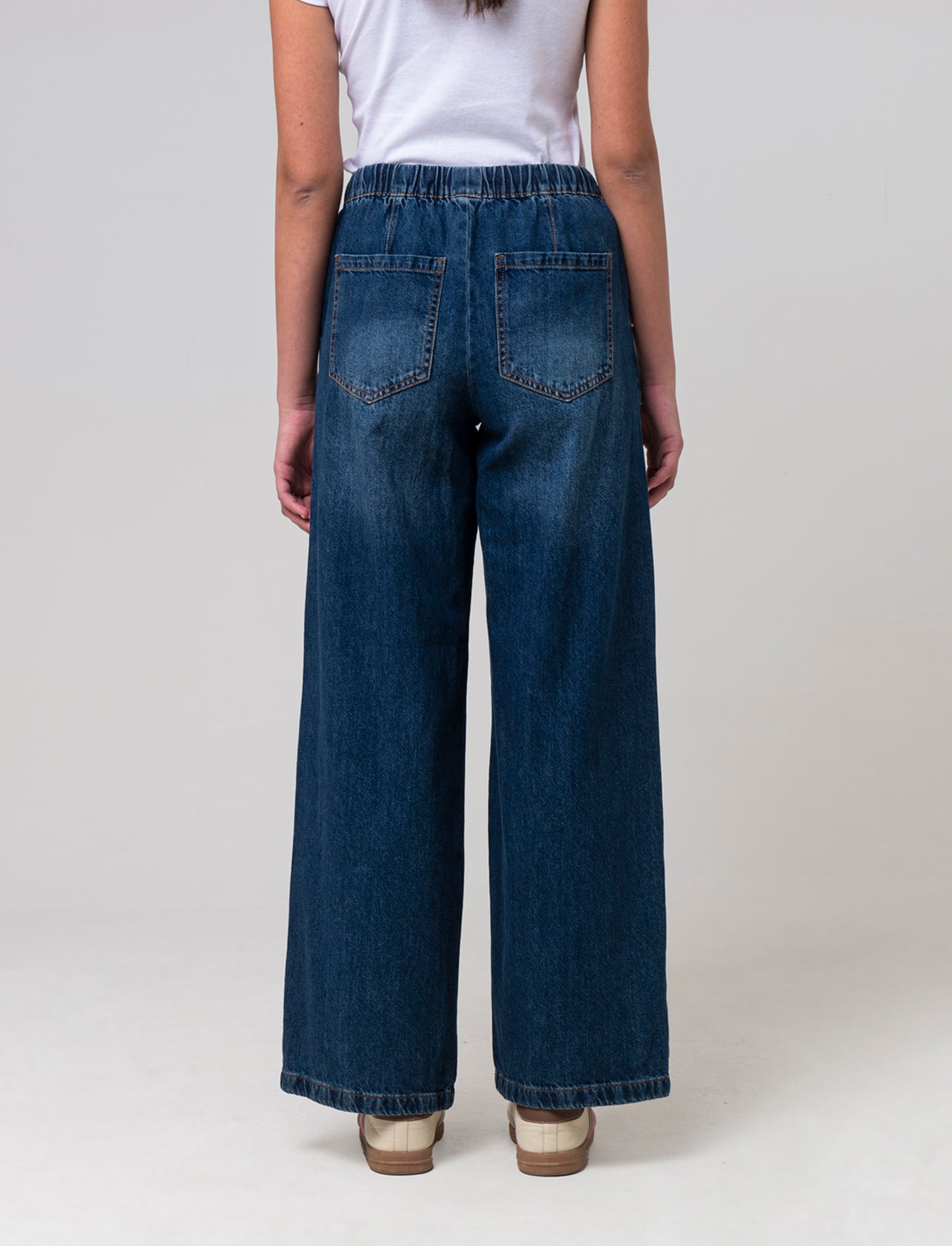 Jeans con coulisse da donna - DENIM SCURO