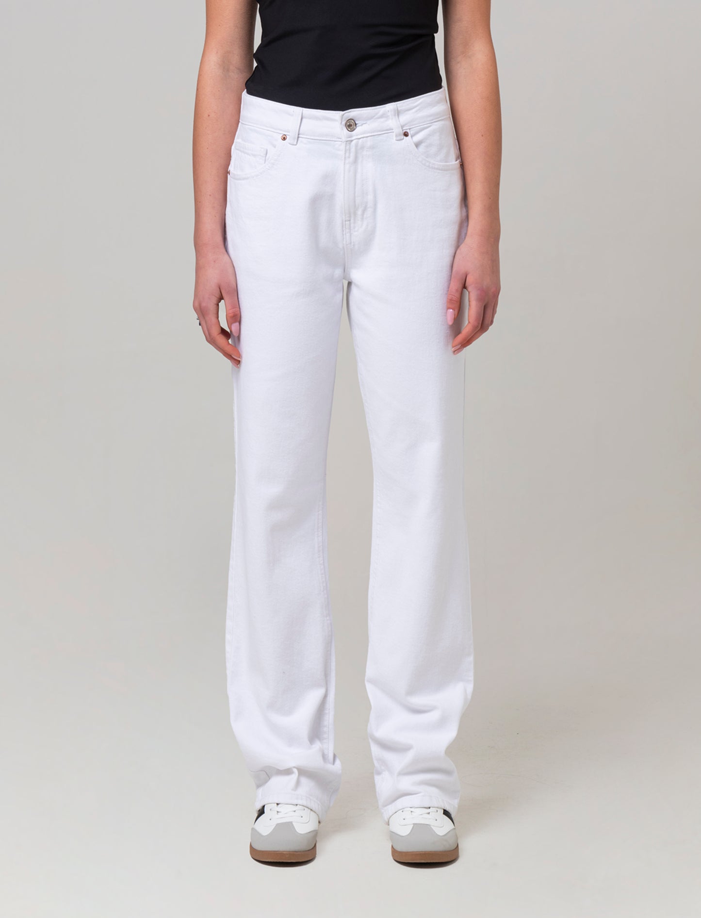 Jeans gamba diritta da donna - Bianco