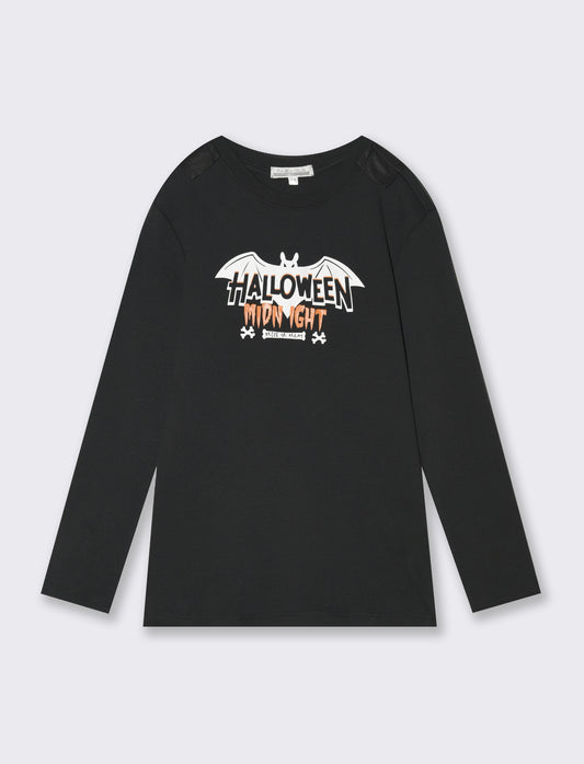 T-shirt halloween con mantello da bambino - Nero