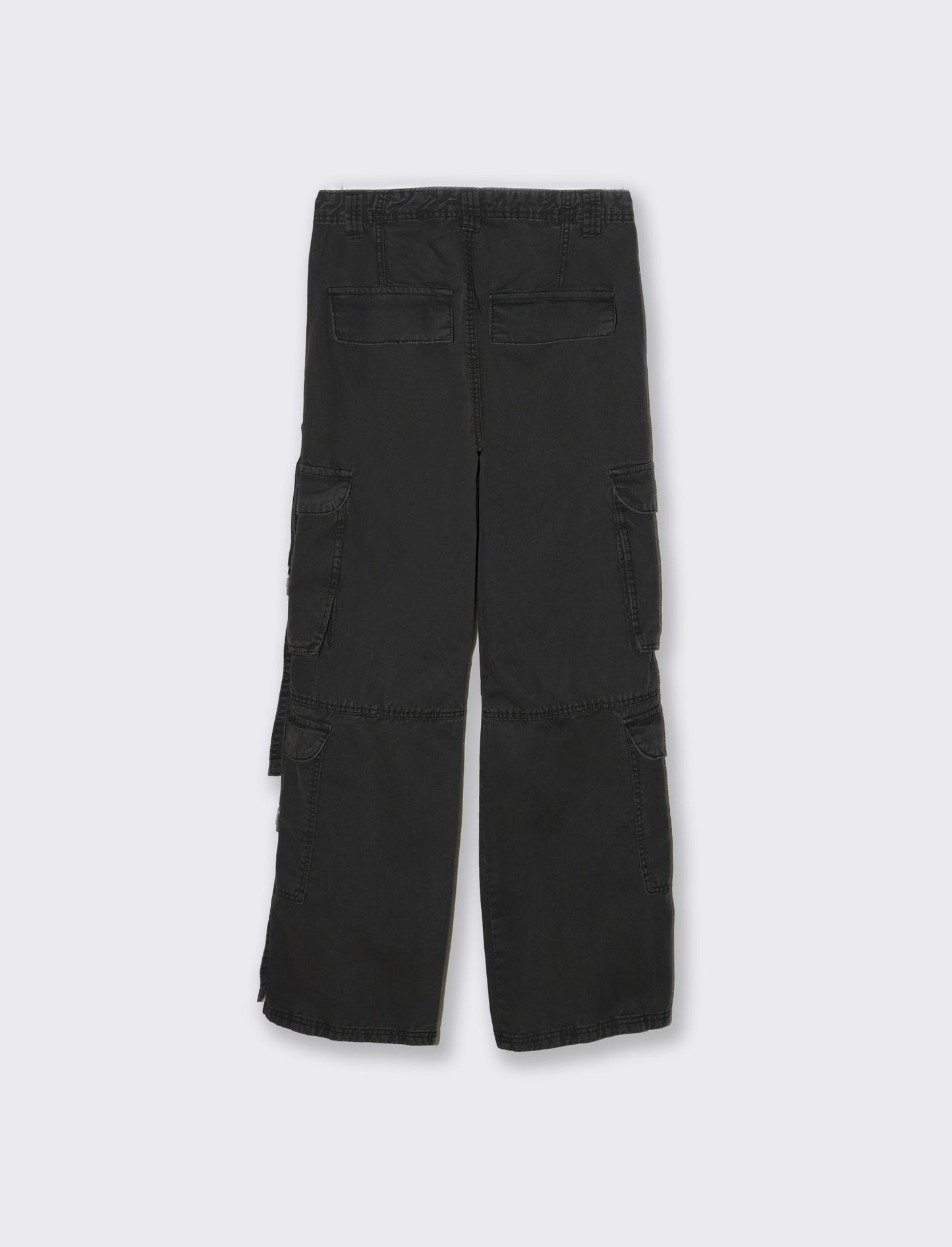 Woman's cargo pants with laces - Black