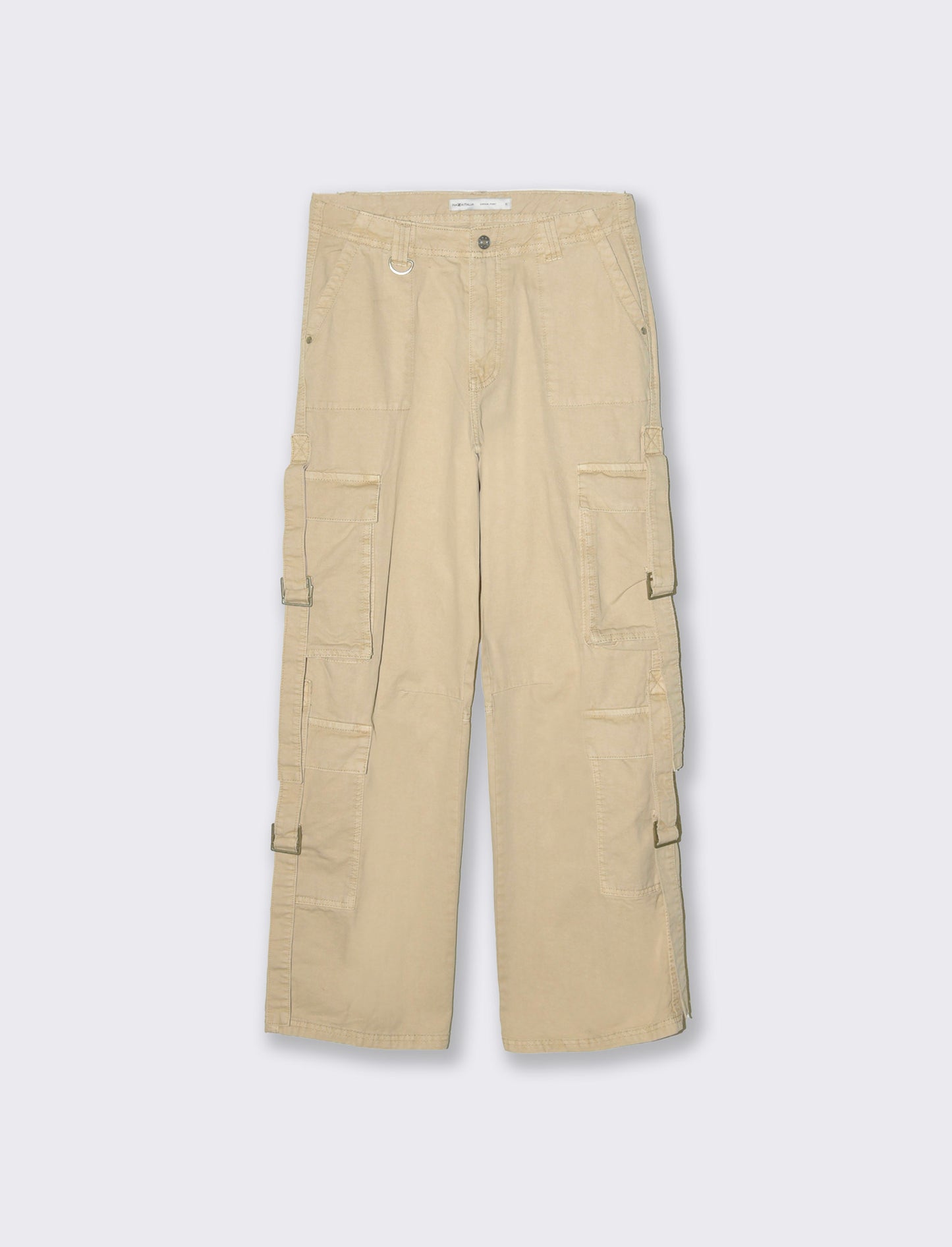 Woman's cargo pants with laces - Beige