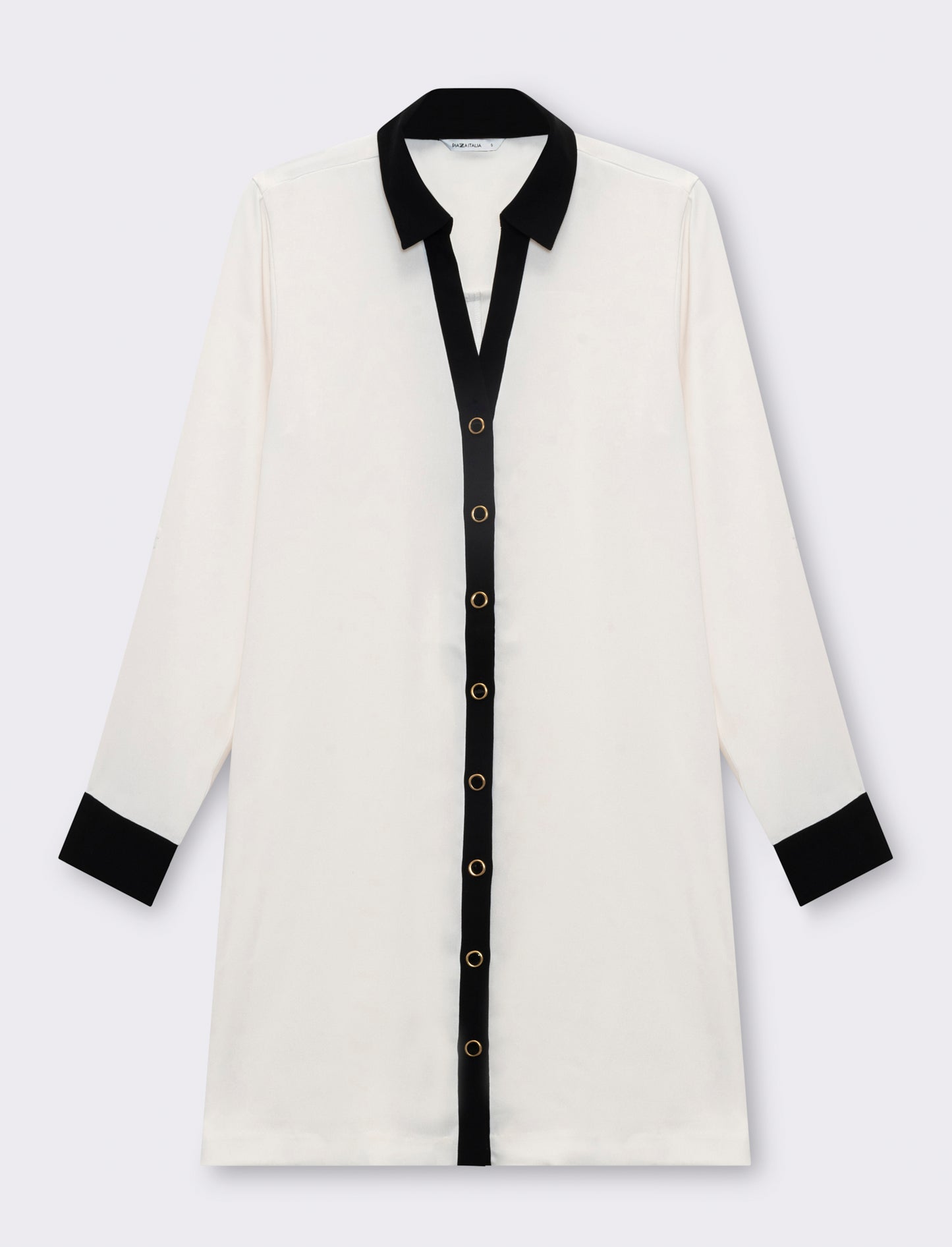 Vestito chemisier corto da donna - Avorio