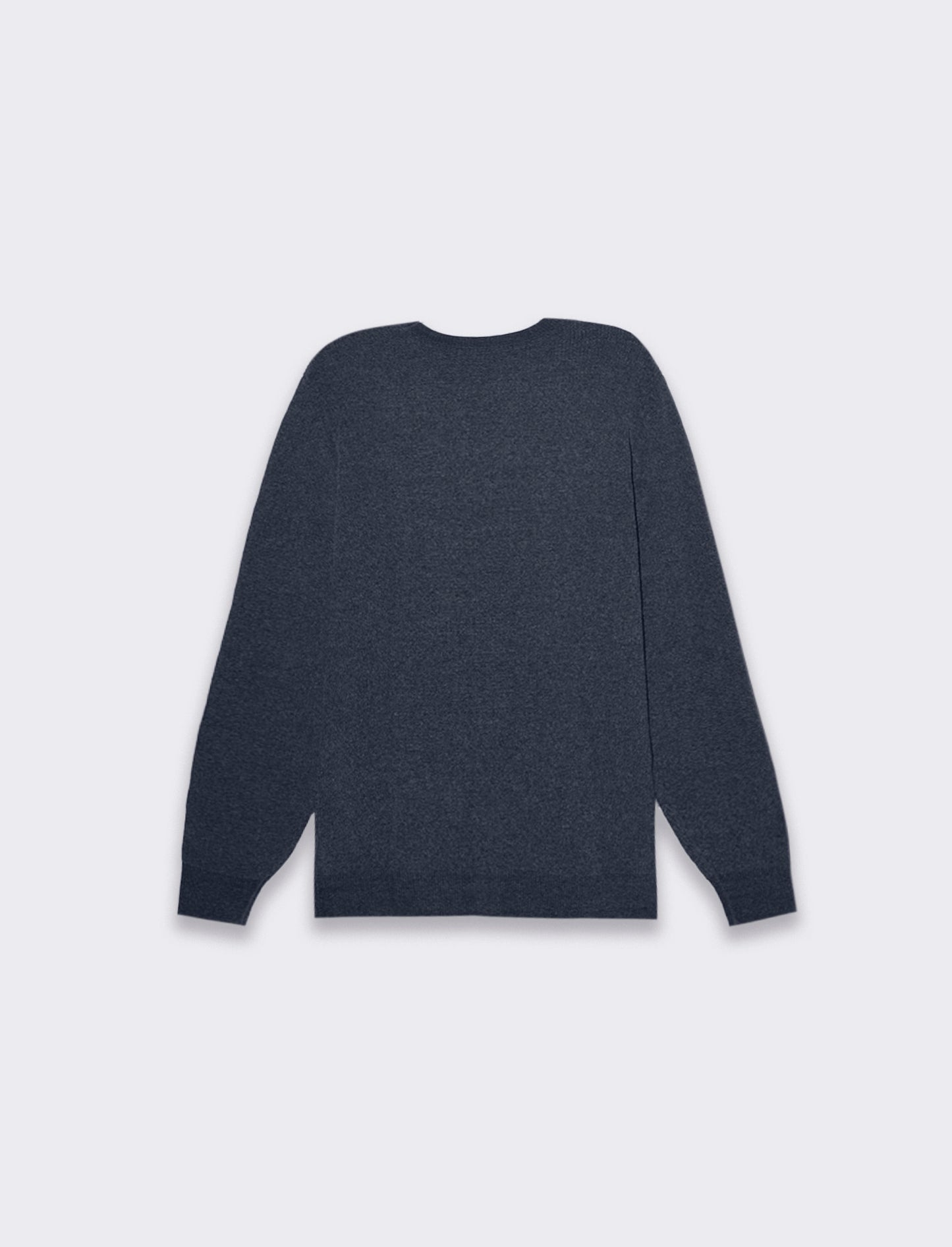 Maglia girocollo in ciniglia a coste, regular fit - Blu