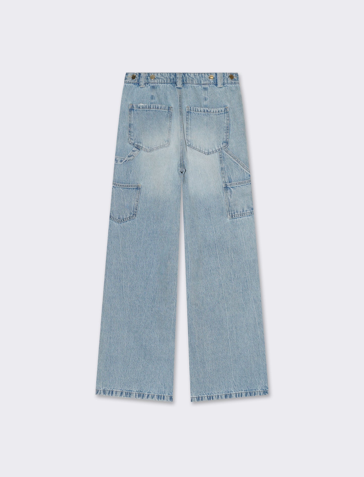 Woman's carpenter fit  jeans with adjustable waist - Blue