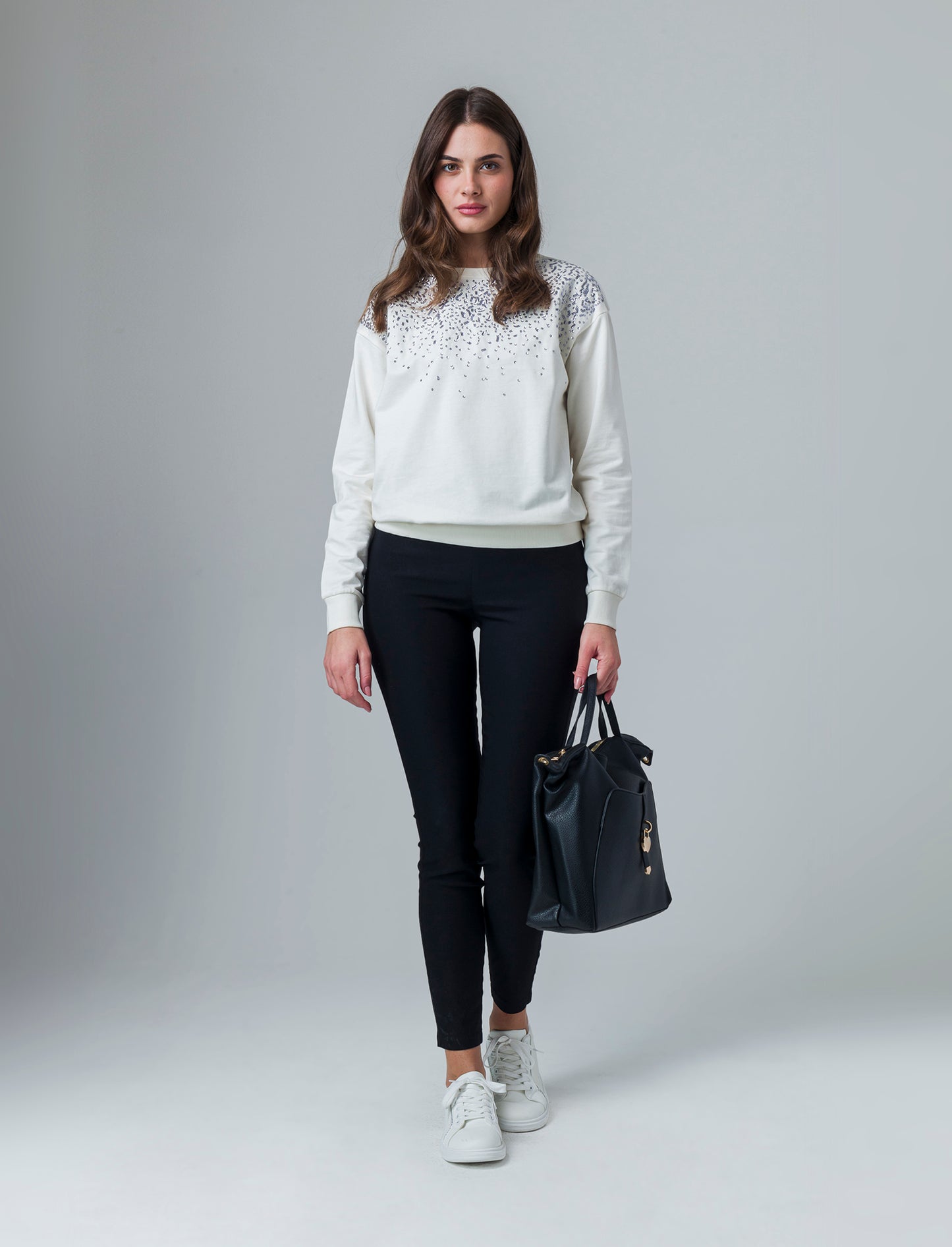 Legging in bengalina da donna - Nero
