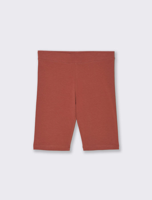Woman's basic short leggings for everyday wear - Brown